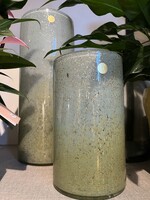 Hübsch Shimmer Vase Blue/Brown ø12xh20 cm