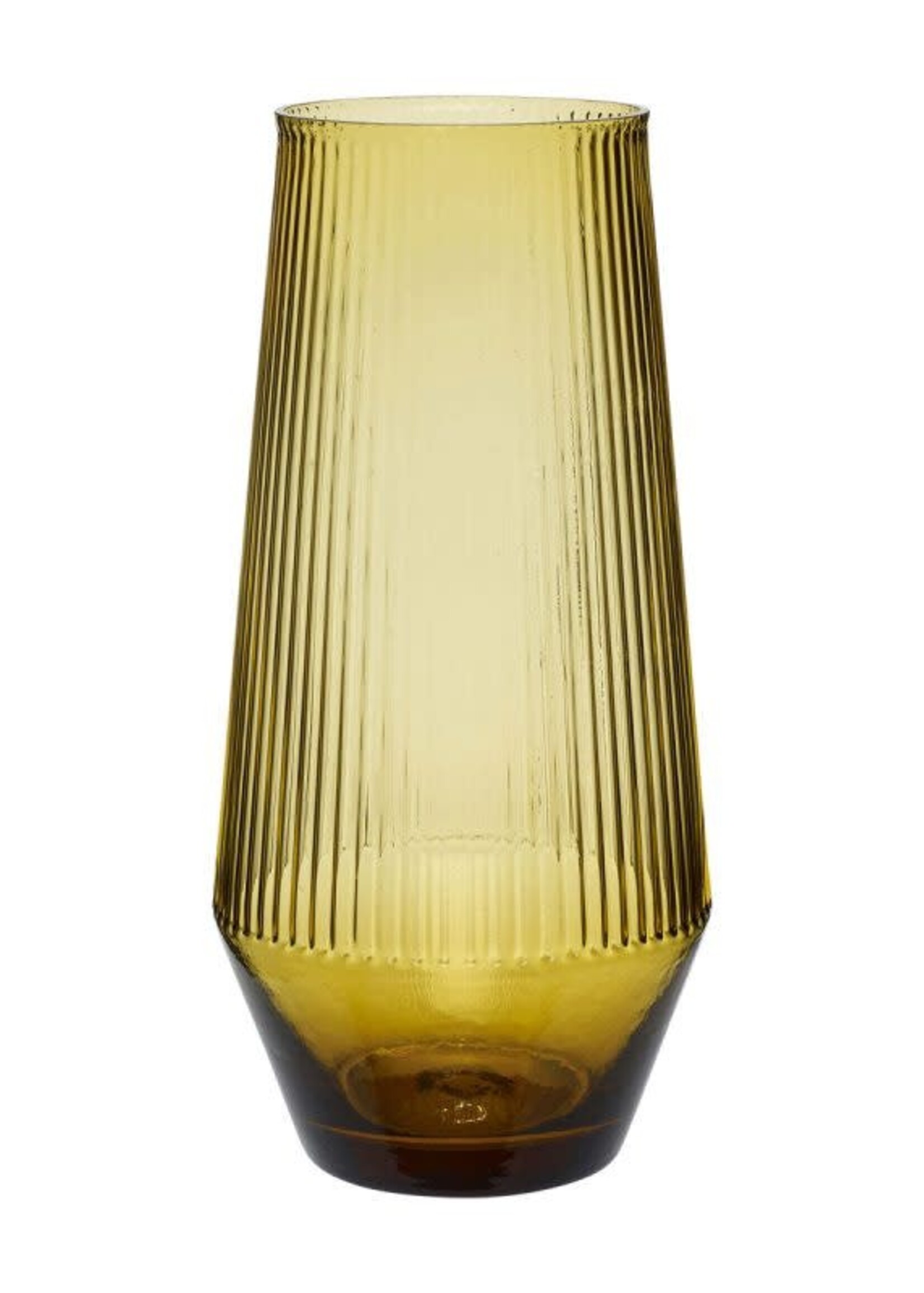 Hübsch Ripple Vase Yellow