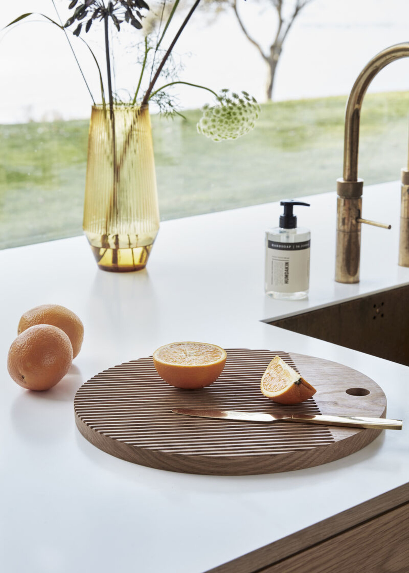 Hübsch Ripple Vase Yellow