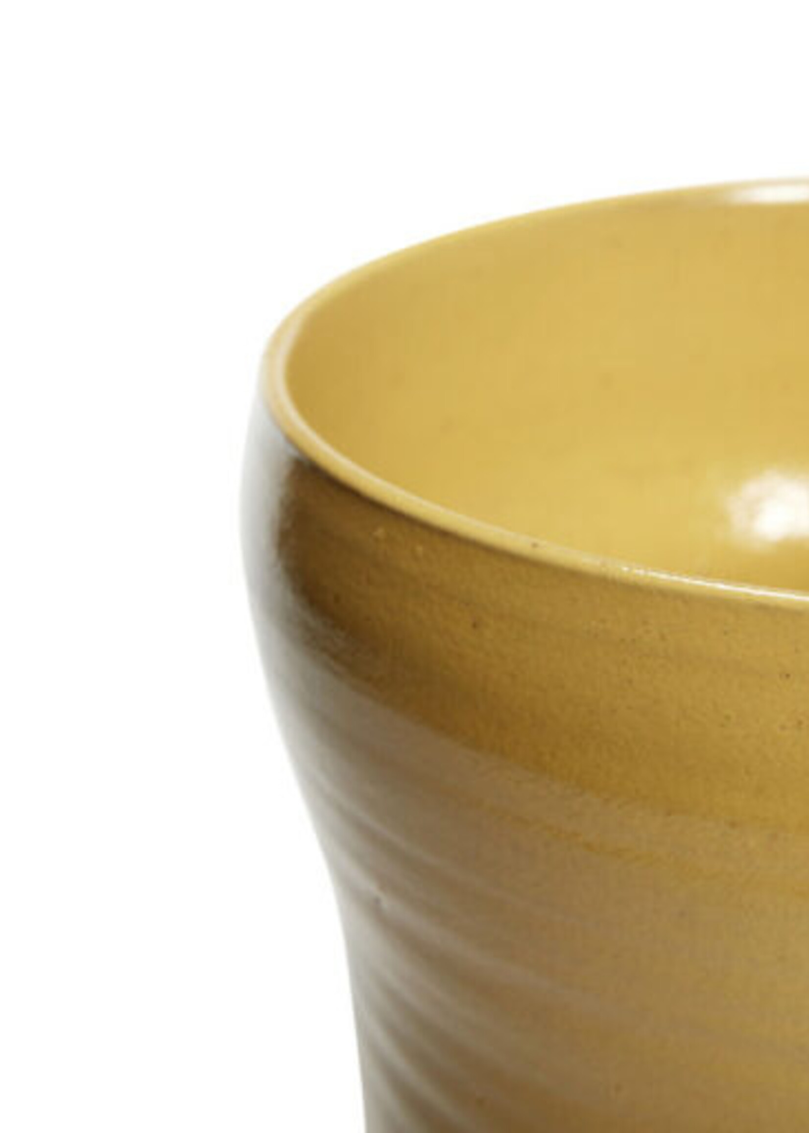 Hübsch Care Pots Yellow ø14xh14 cm