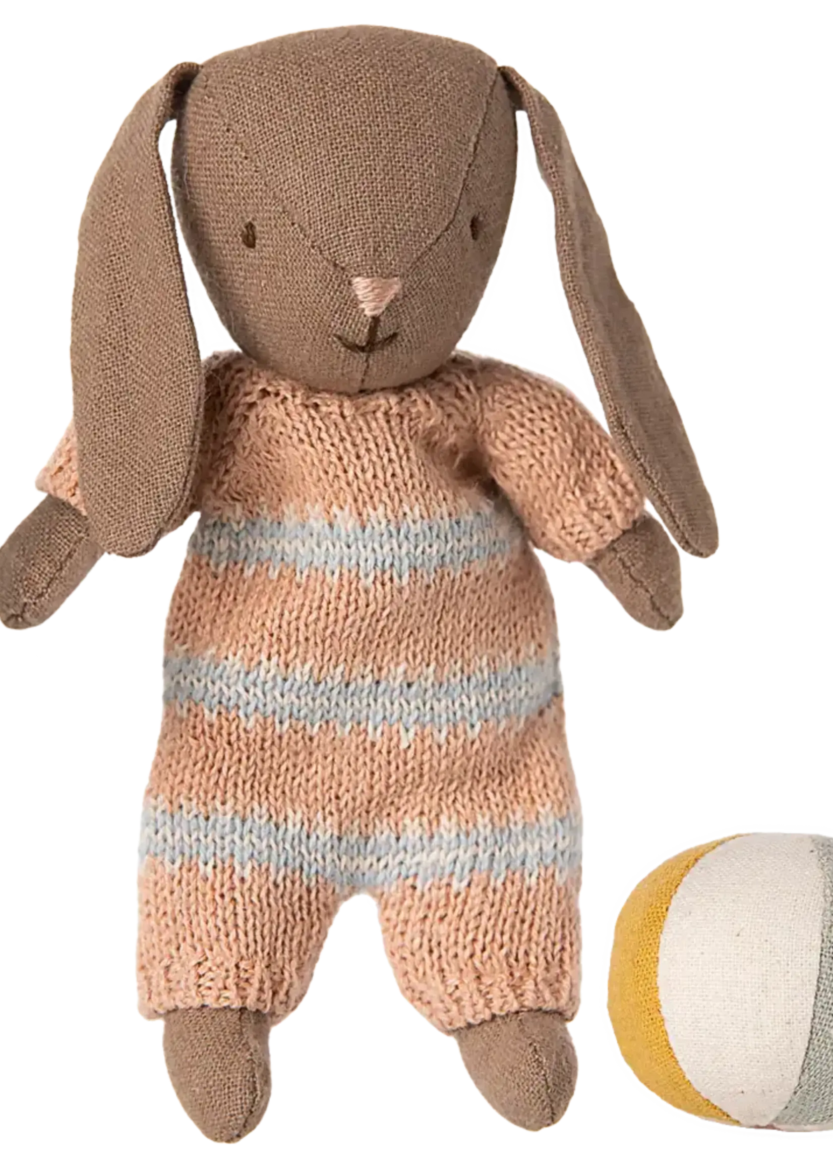 Maileg Bunny set, Micro - Brown - Dusty rose