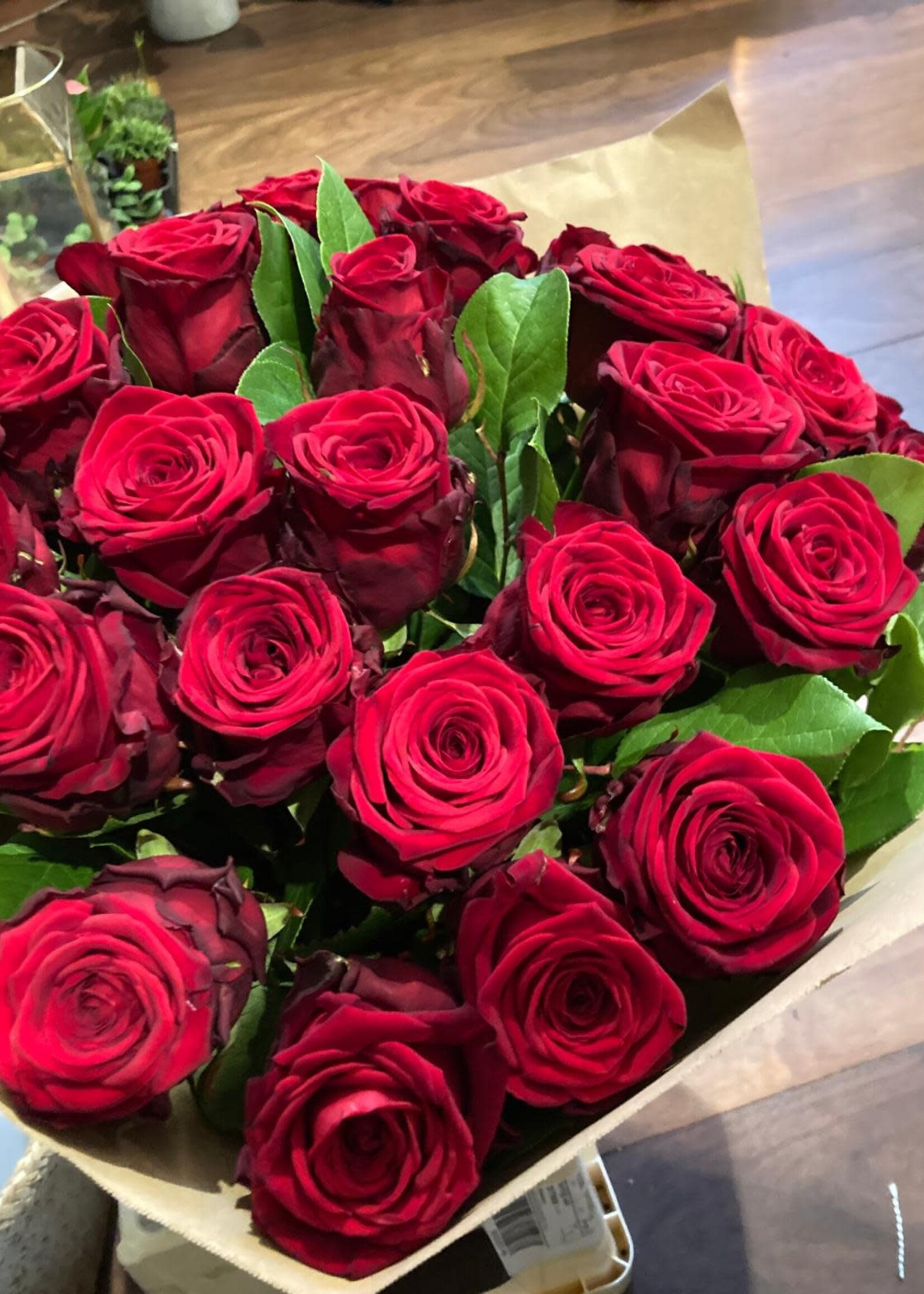 boeket rode rozen ( 10 rode rozen )