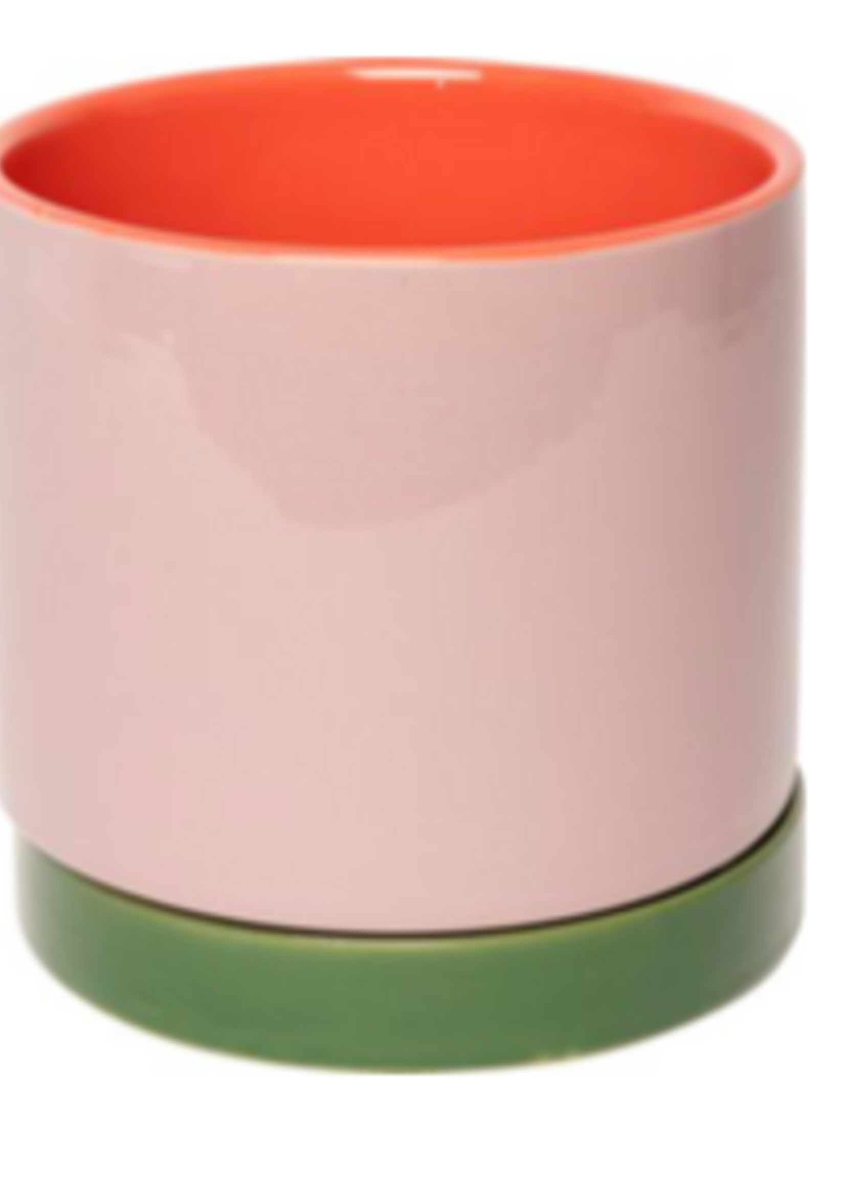 Eja Flowerpot w/saucer, violet/green/pink 12,50 x 12,50 cm