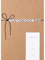 Räder Letter pearl card Just married / 11,8 x 16,6cm