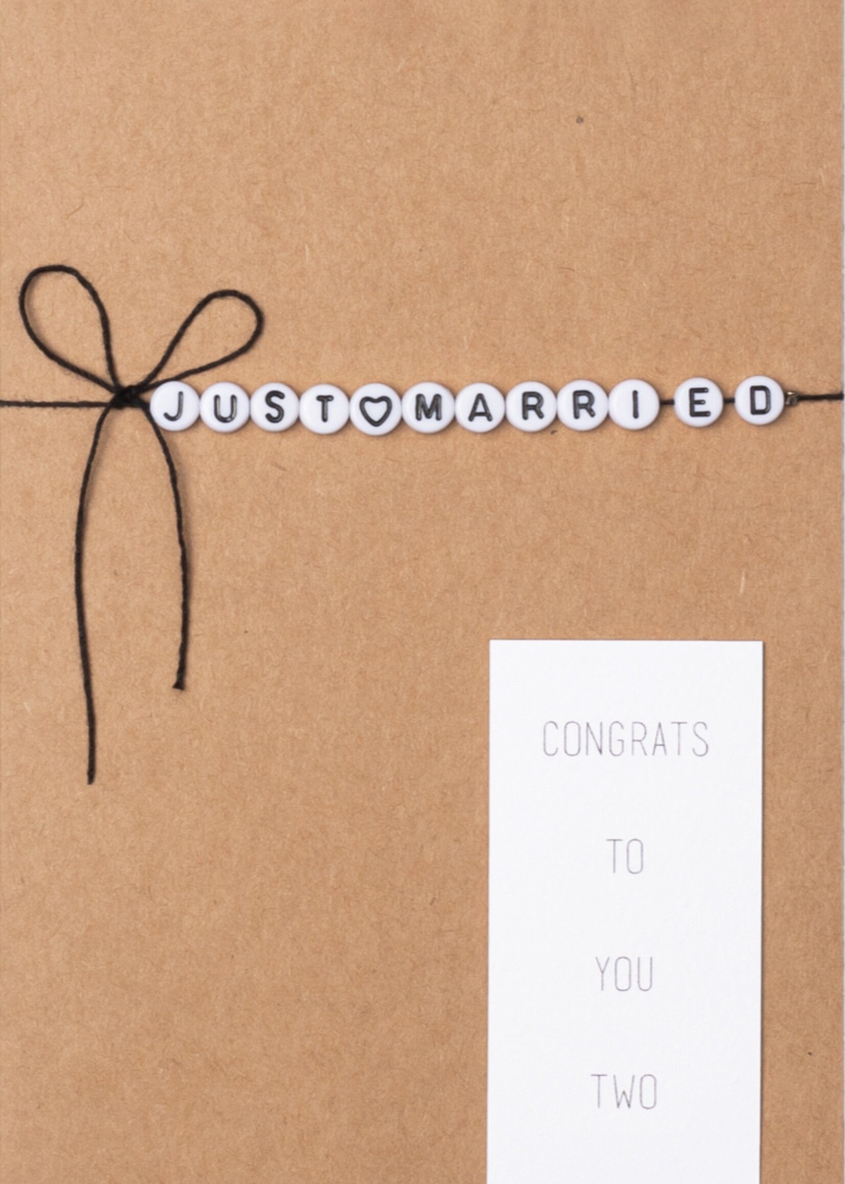 Räder Letter pearl card Just married / 11,8 x 16,6cm