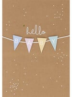 Räder Natron Paper Card Hello Baby /  11,8 x 16,6 cm