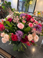 Boeket gemengd rose / paars