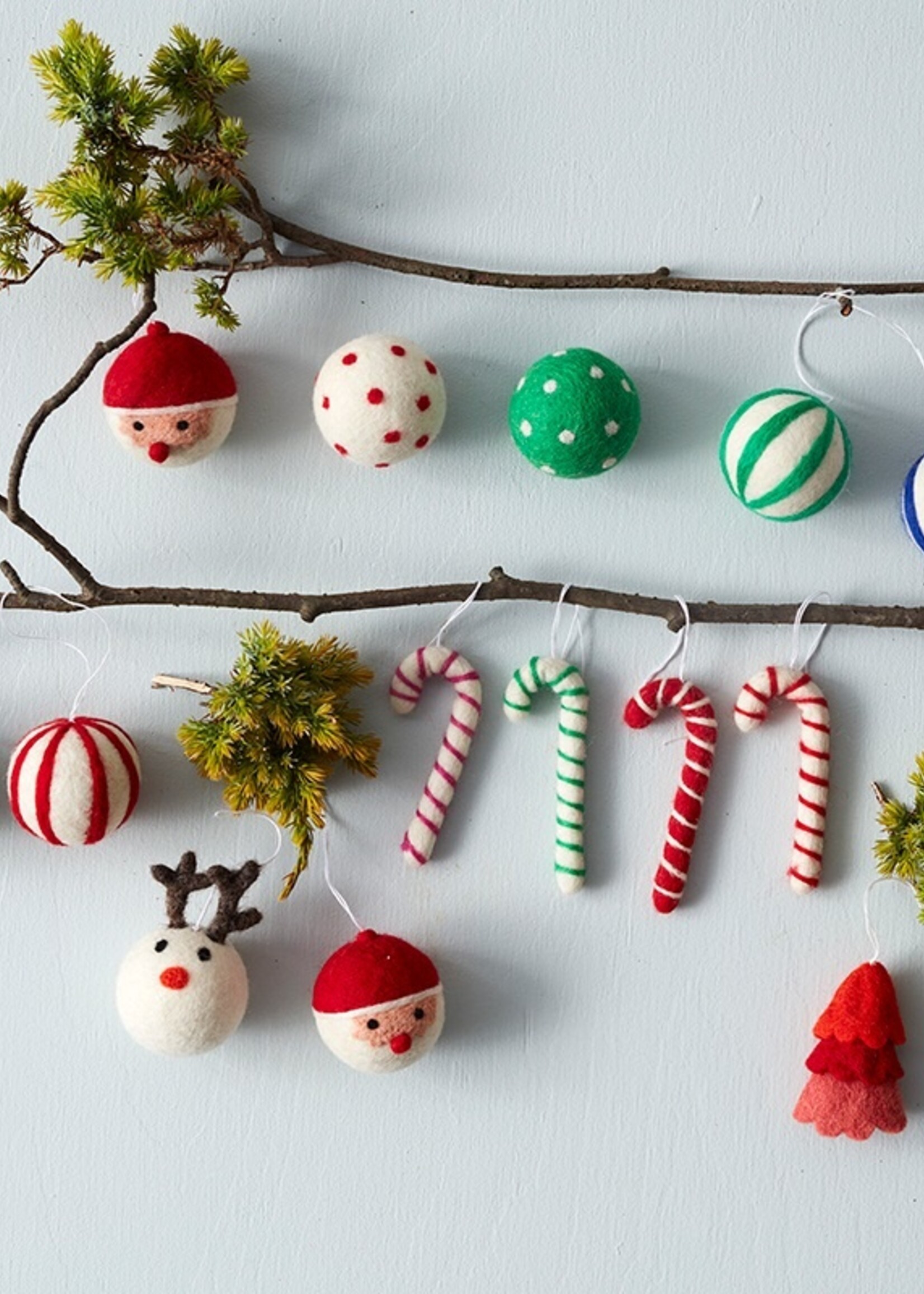 Aveva design Little hangings, candy-cane, white/red