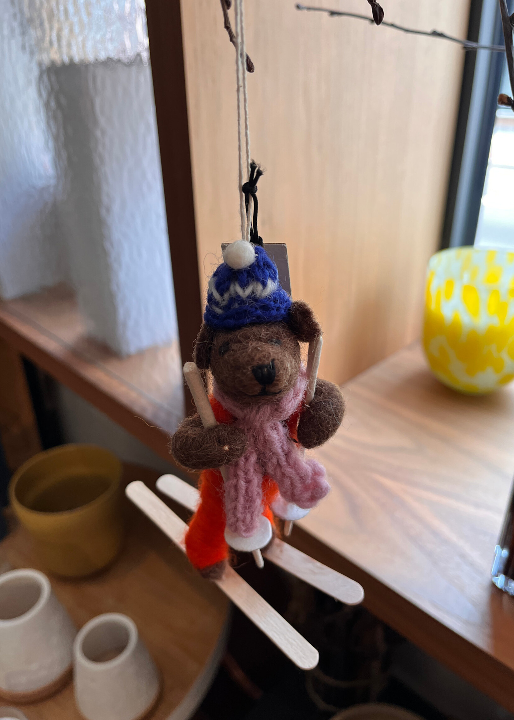 Aveva design LITTLE HANGINGS, skiing bear, sune