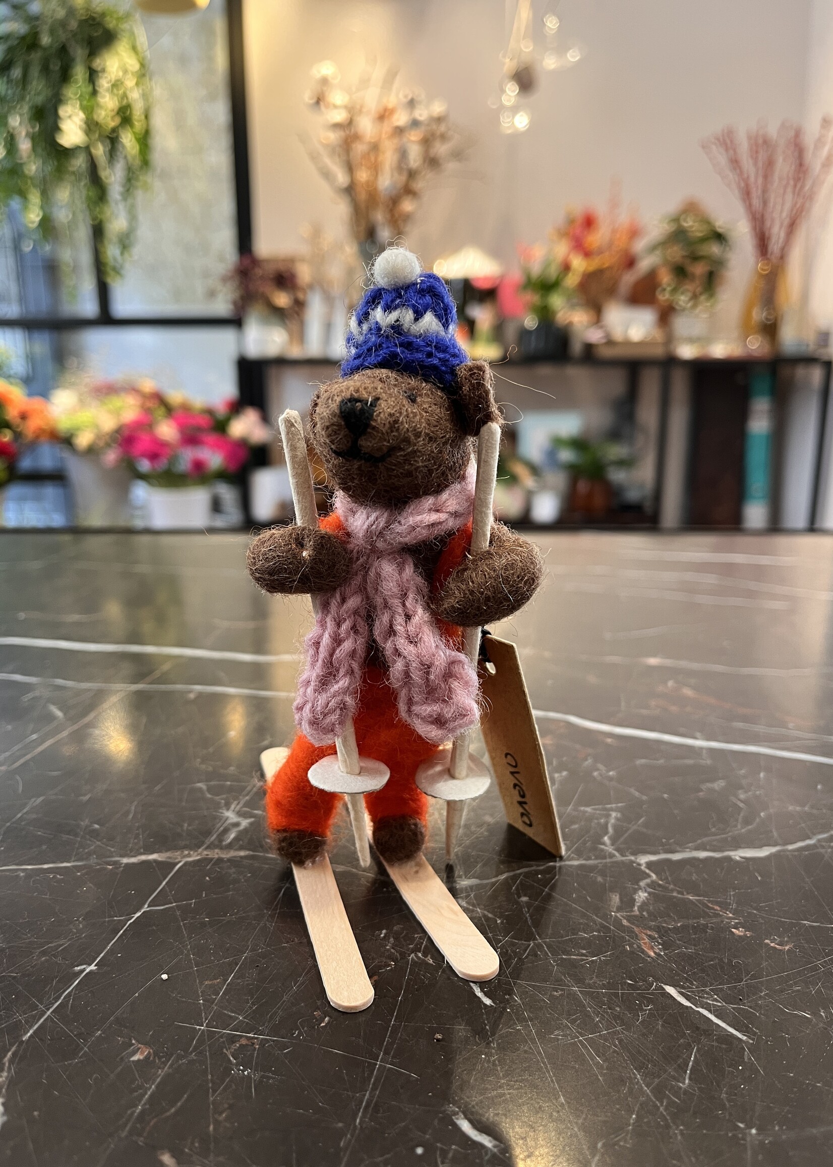 Aveva design LITTLE HANGINGS, skiing bear, sune