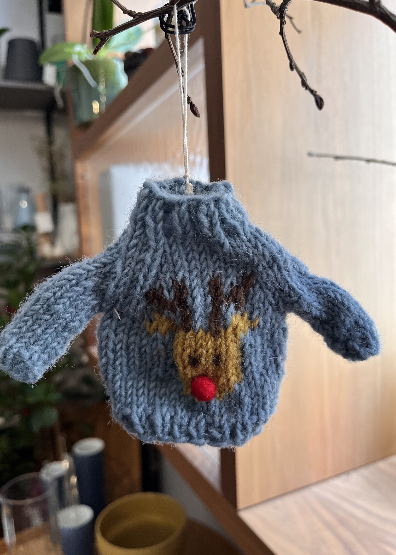 Aveva design LITTLE HANGINGS, KNITTED SWEATER, reindeer