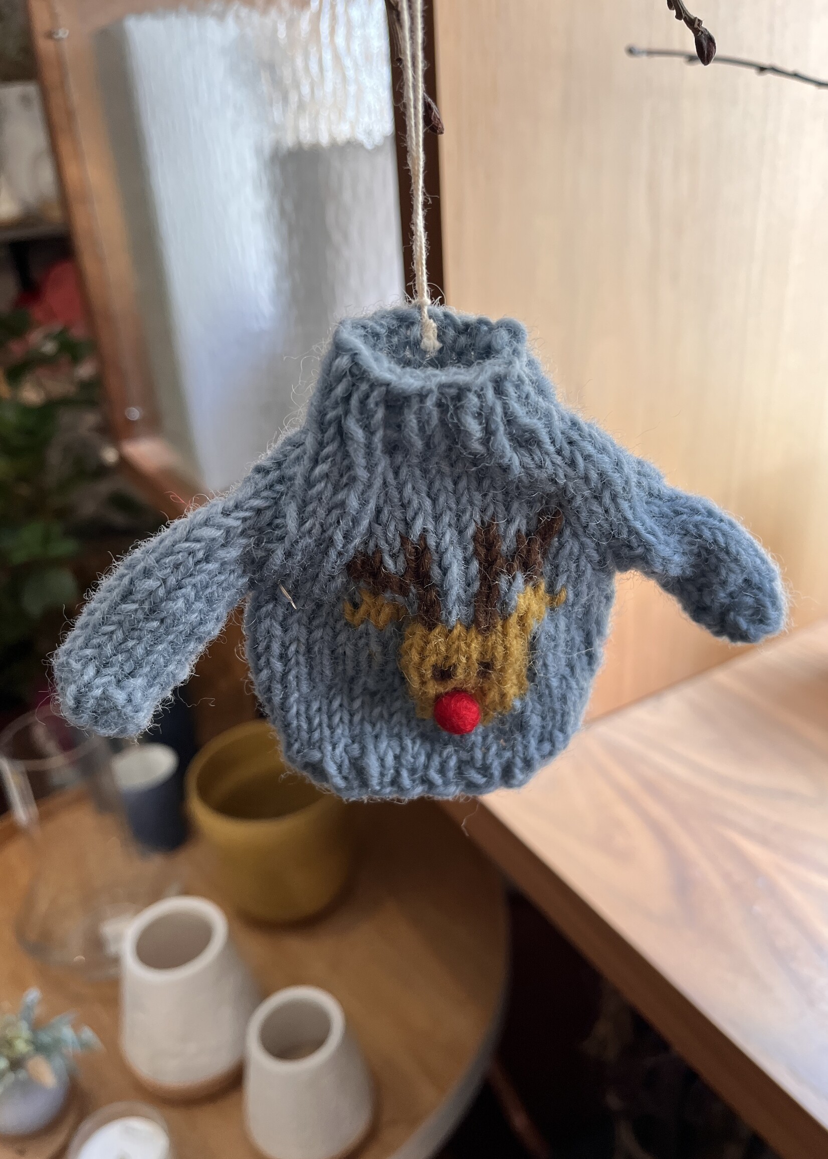 Aveva design LITTLE HANGINGS, KNITTED SWEATER, reindeer
