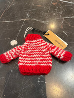 Aveva design LITTLE HANGINGS, KNITTED SWEATER, red/white