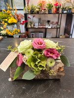 Bloemstuk in NATURE BIRCH PLANTER 19X10X9CM