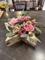 Bloemstuk in NATURE BIRCH PLANTER STAR 30X7CM