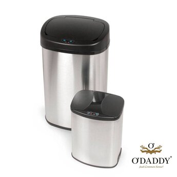 O'DADDY® Automatische Infrarood Afvalemmer Ovaal Duo Set