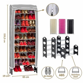 O'DADDY® Stackable Shoe Rack With Cover