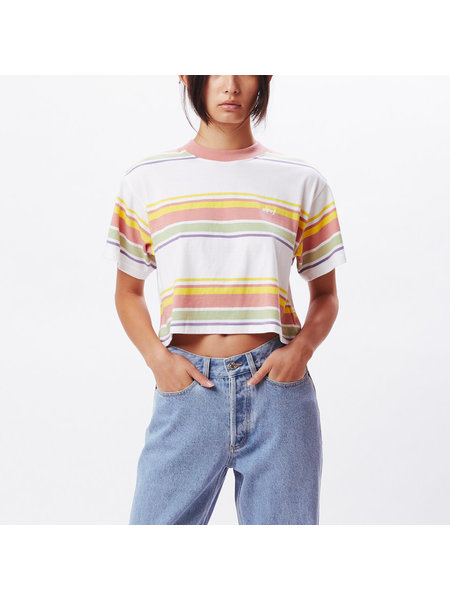 Obey Obey June Striped Cropped Tee
