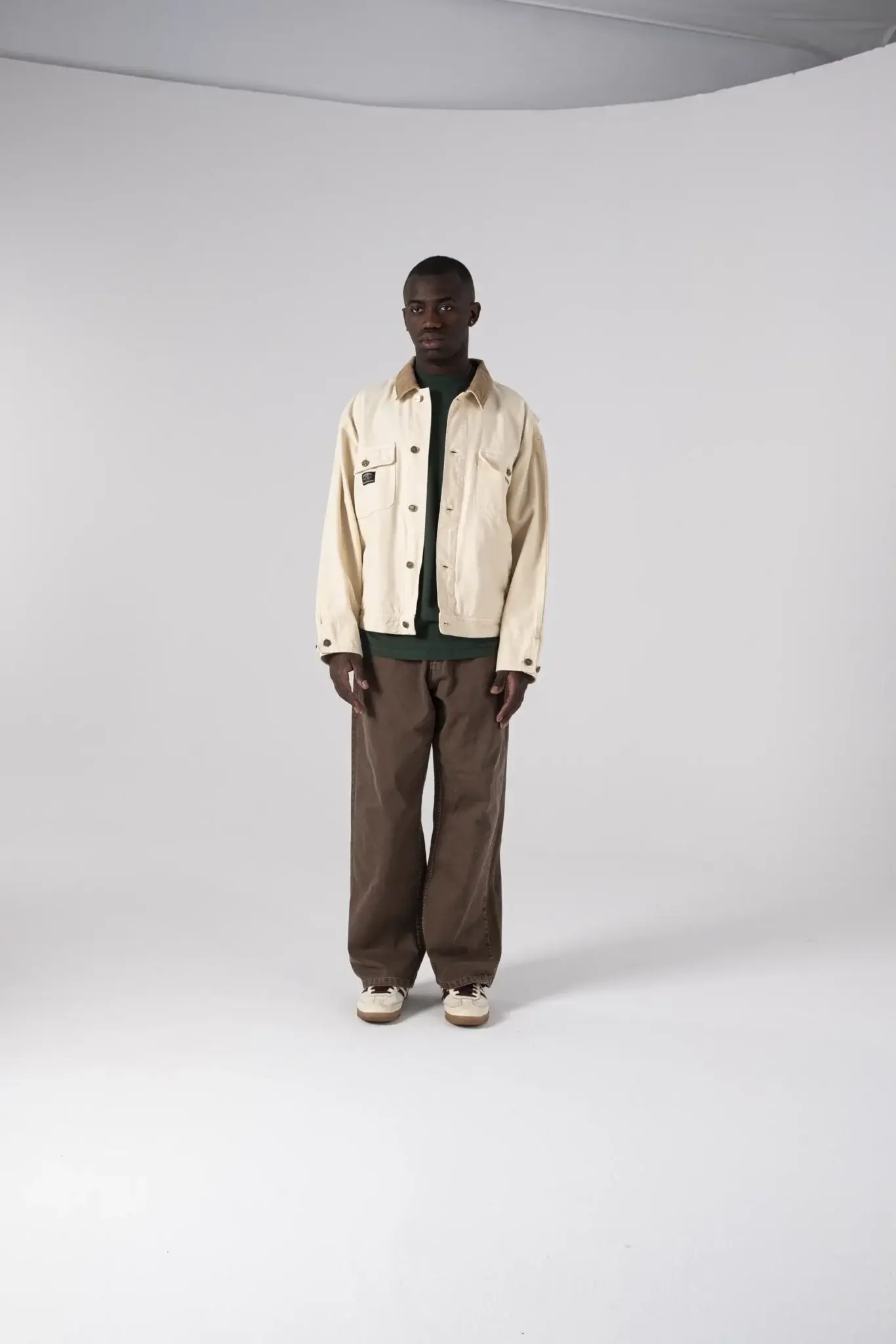 Goodies Sportive Baggy Leather Jacron Chocolate Pants