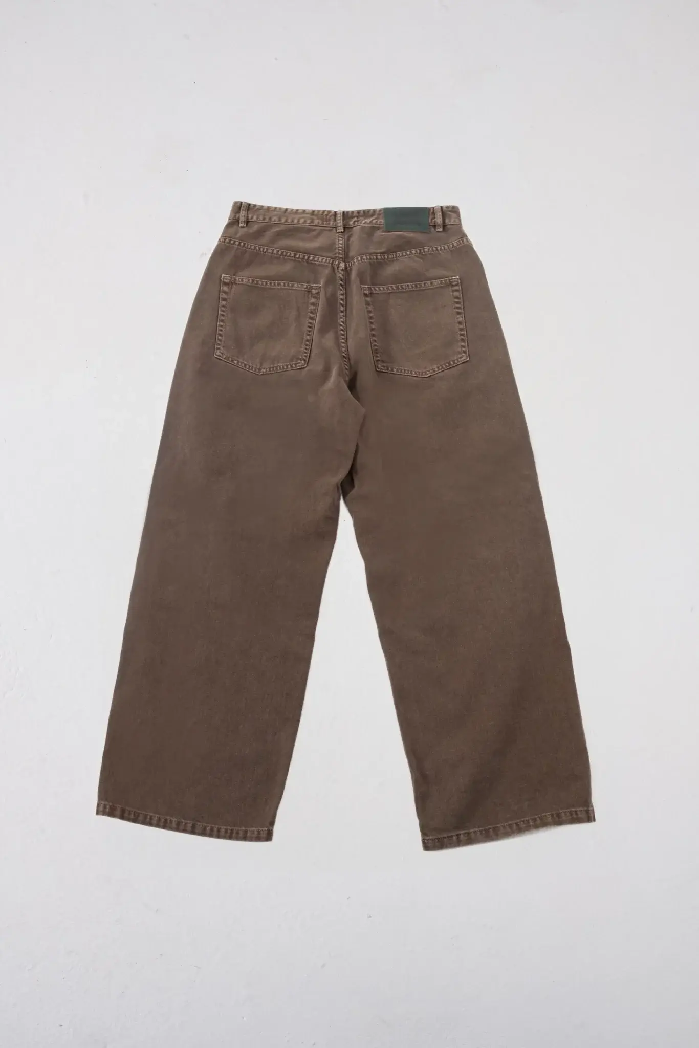 Goodies Sportive Baggy Leather Jacron Chocolate Pants