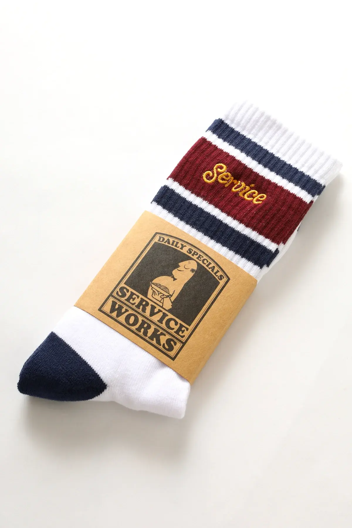 Service Works Logo Ringer Socks