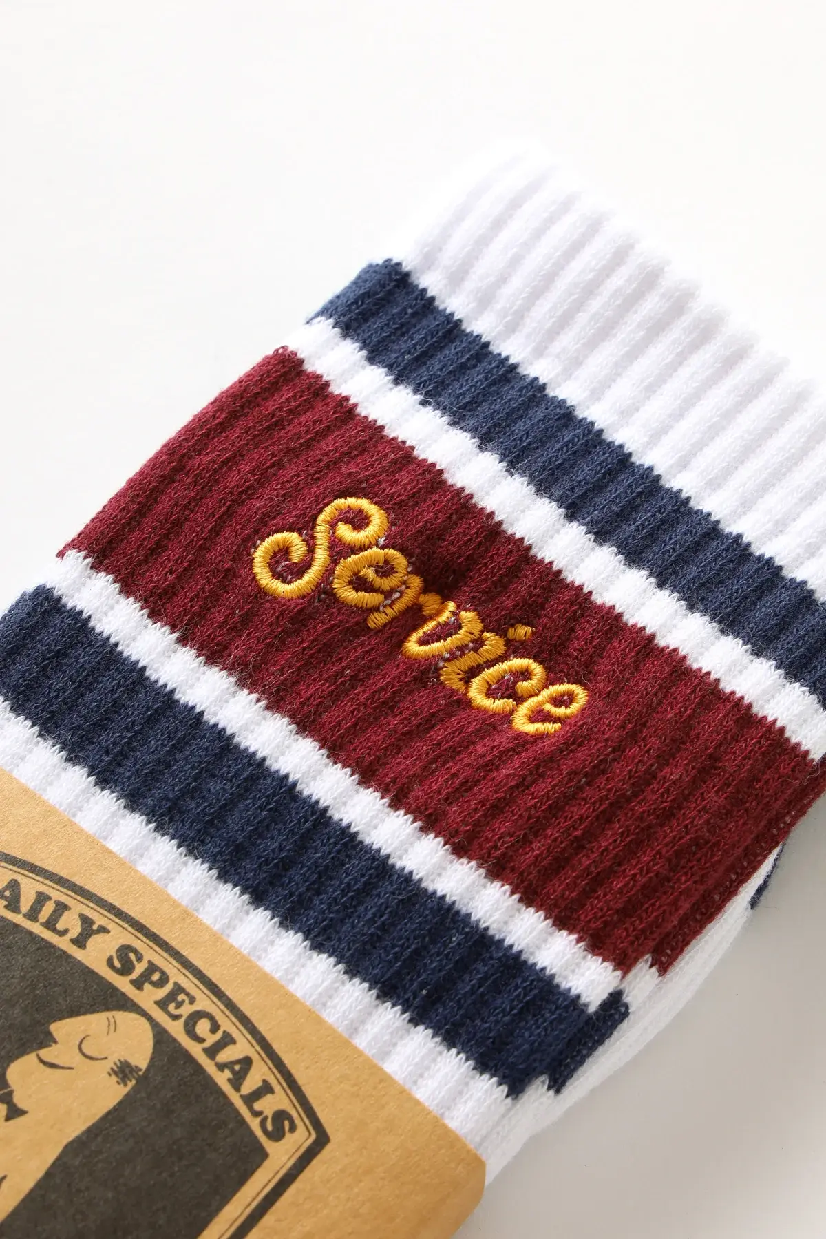Service Works Logo Ringer Socks