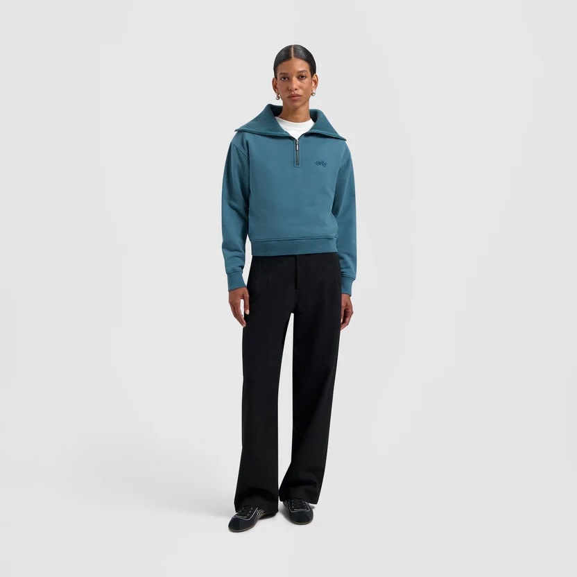 Olaf Hussein Signature Half Zip Mock Neck