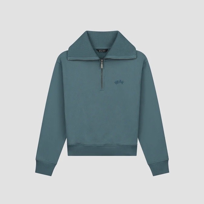 Olaf Hussein Signature Half Zip Mock Neck