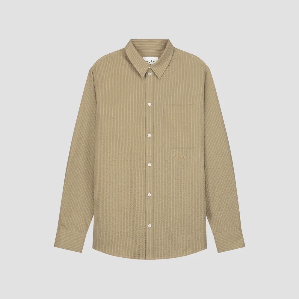 Olaf Hussein Seersucker Stripe Shirt