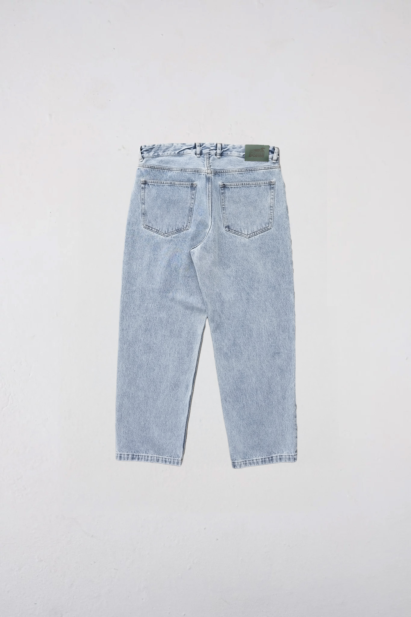 Goodies Sportive Wide Leg Stone Washed Jeans