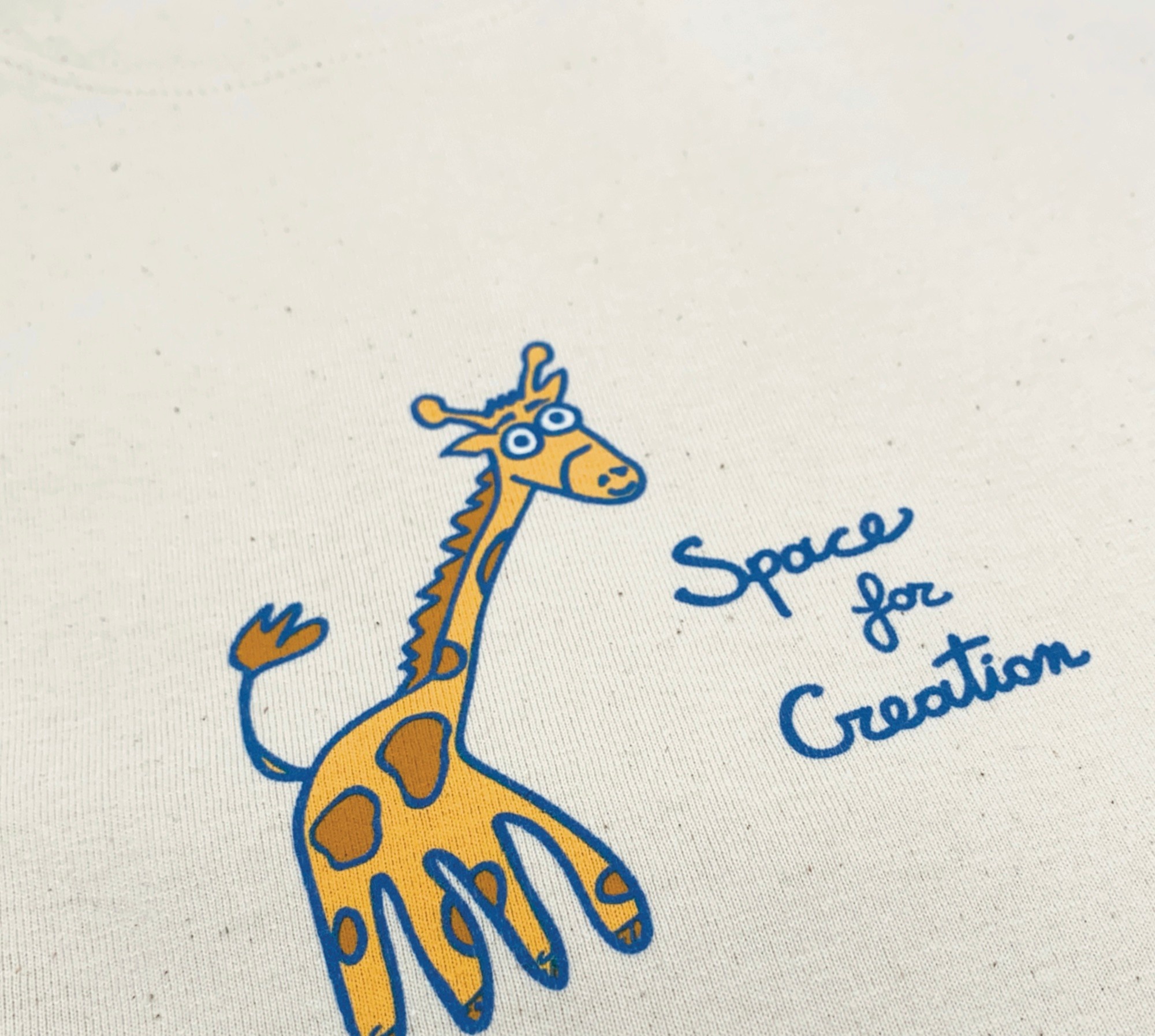 Space For Creation Giraffe Doodle Tee