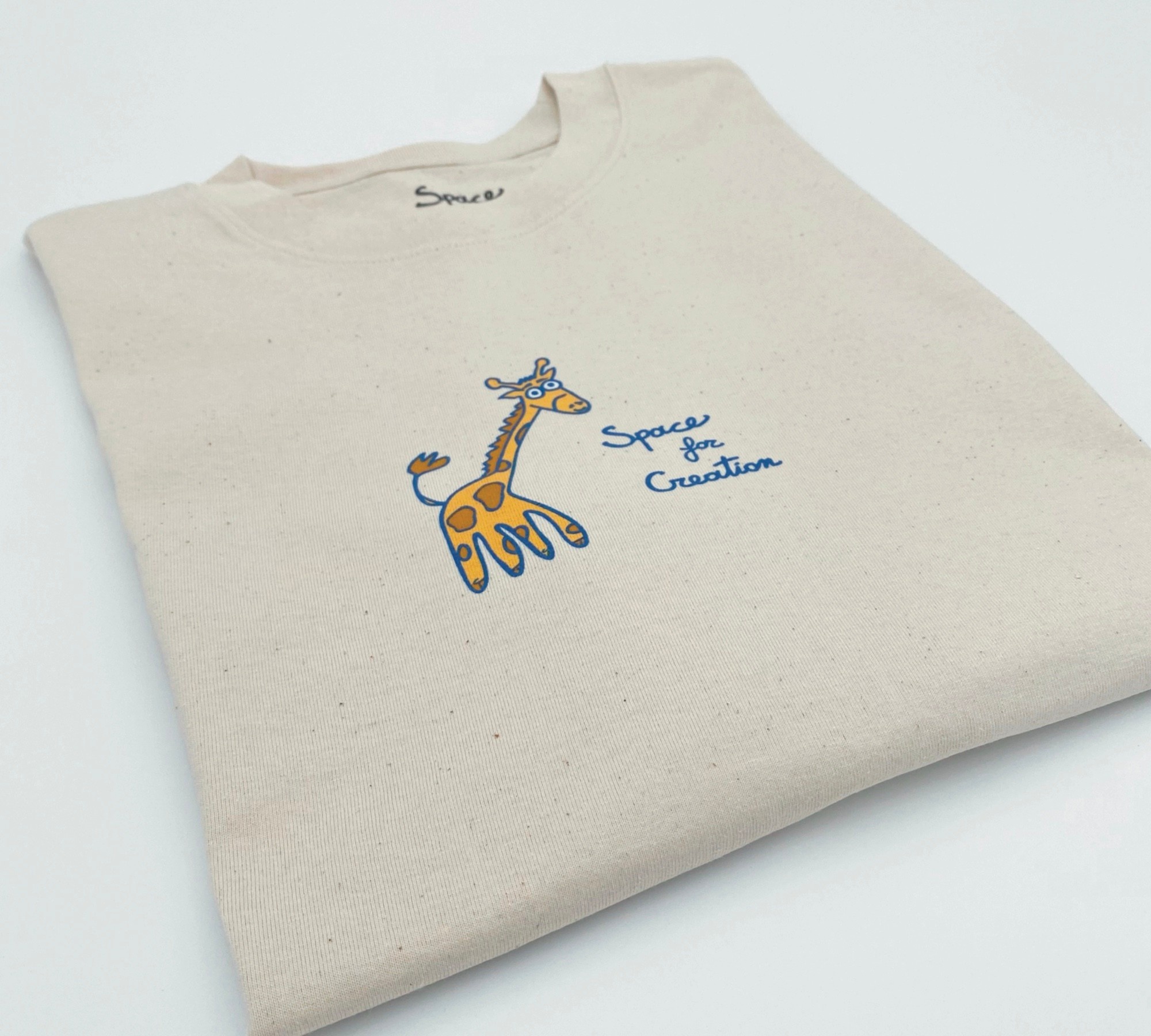 Space For Creation Giraffe Doodle Tee