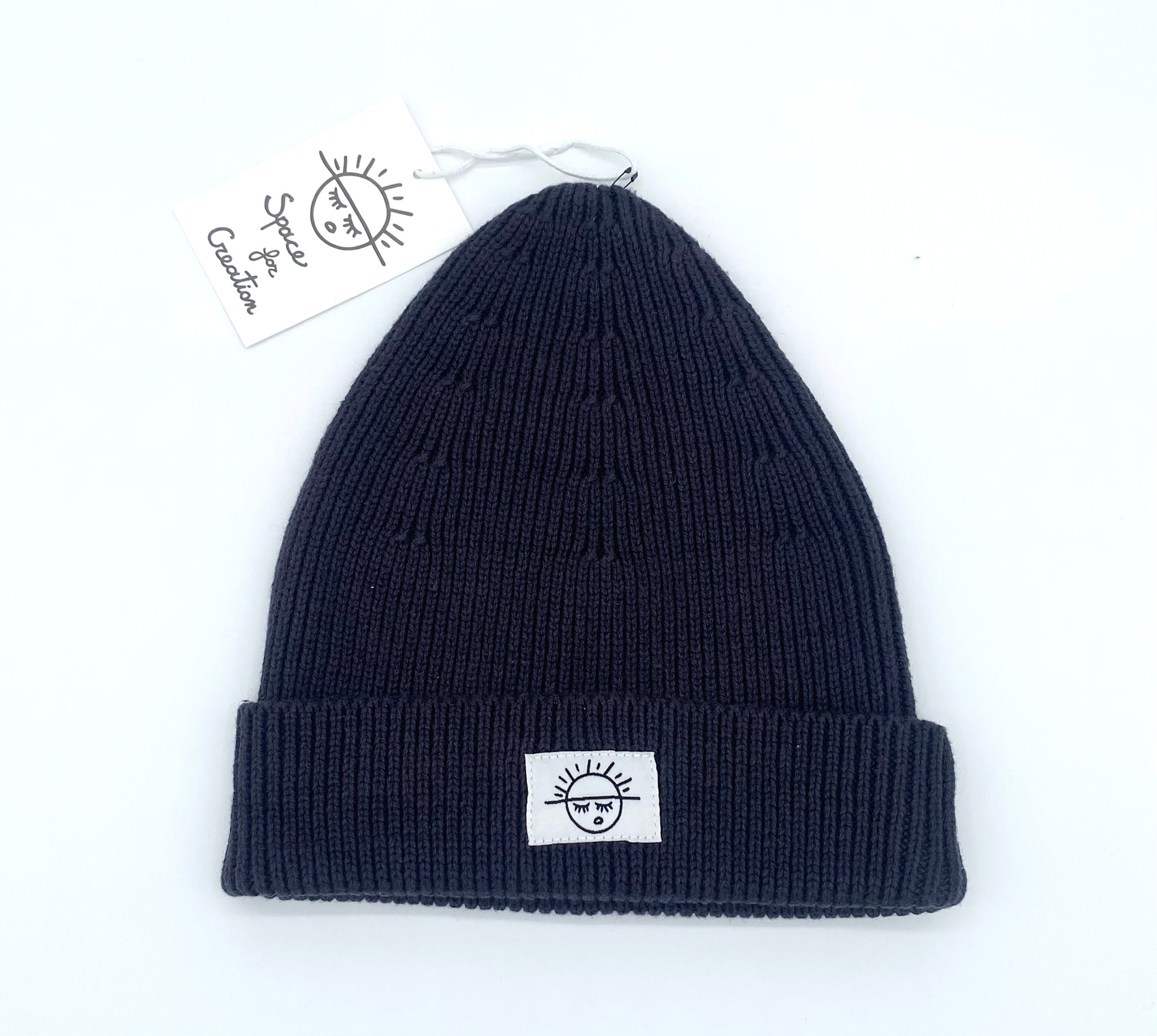 Space For Creation Sun Logo Beanie - Organic Cotton