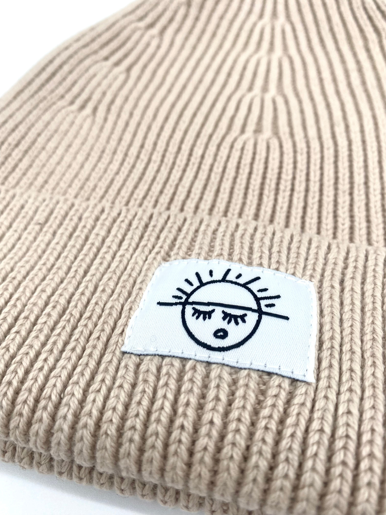 Space For Creation Sun Logo Beanie - Organic Cotton