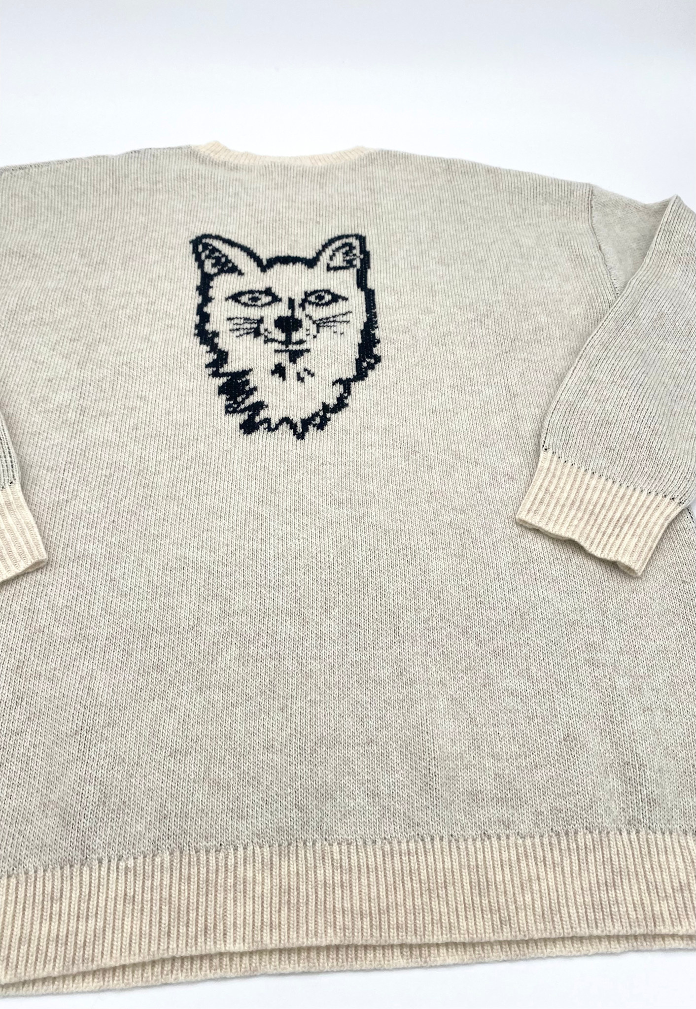 Space For Creation Wolf Sweater - 100% Lambswool