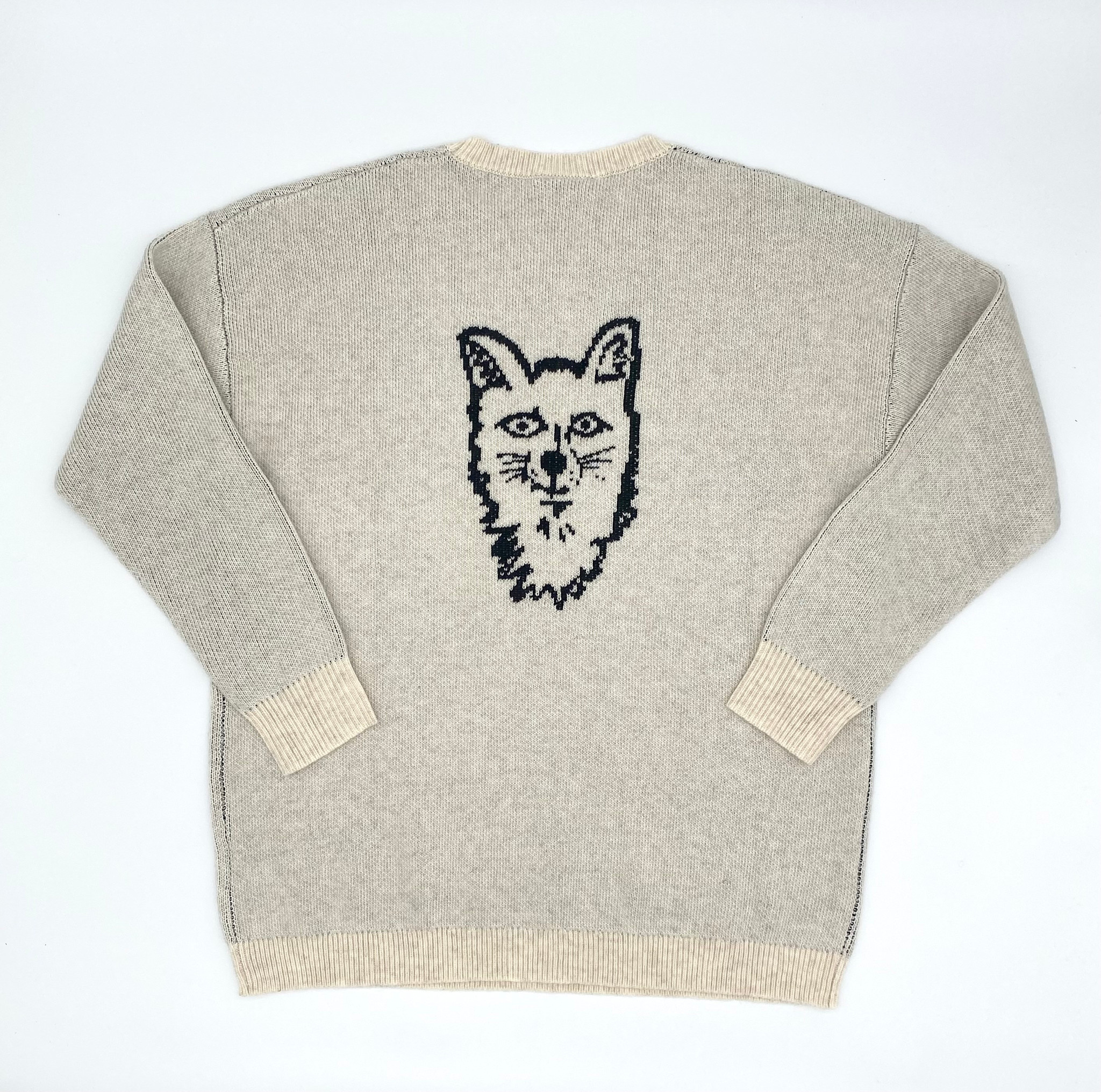 Space For Creation Wolf Sweater - 100% Lambswool