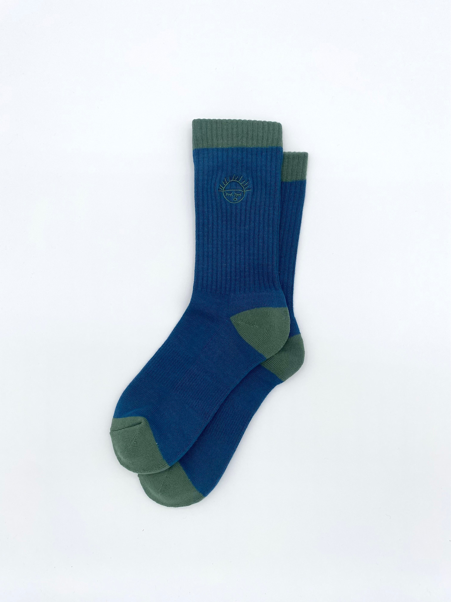 Space For Creation Rib Embroidery Socks