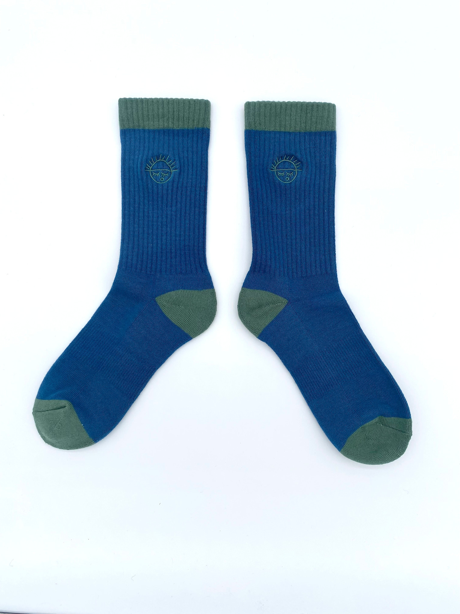 Space For Creation Rib Embroidery Socks