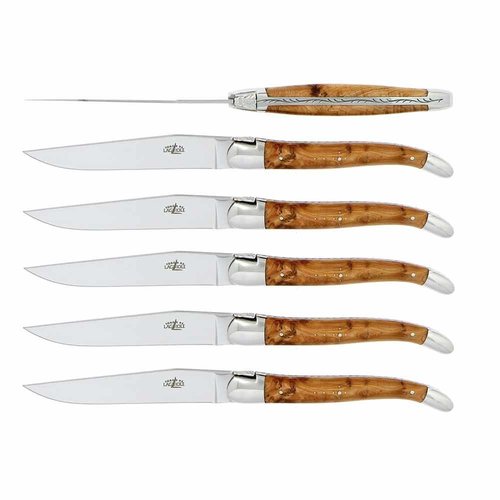 Forge de Laguiole Steakmes jeneverbeshout set van 6