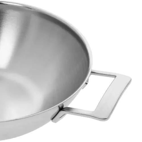 Demeyere Wok 30 cm Industry -5 met 2 grepen Demeyere Wok 30 cm Industry -5 met 2 grepen
