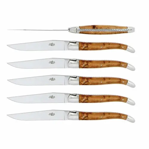 Forge de Laguiole Steakmes Jeneverbeshout set van 6 Forge de Laguiole Steakmes Jeneverbeshout set van 6