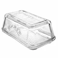 Boterschaal in glas met Deksel