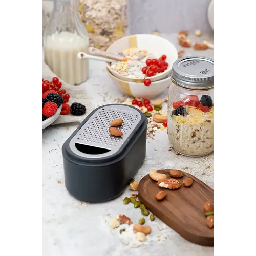 Microplane Container rasp Antraciet walnoot Microplane Container rasp Antraciet walnoot