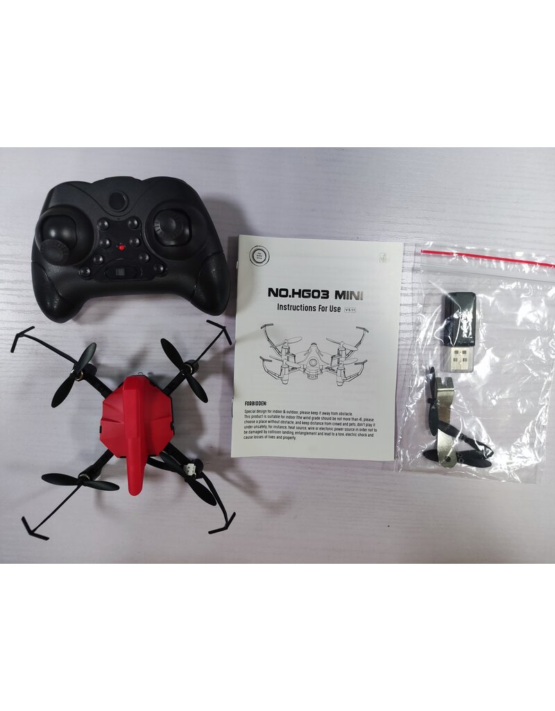 Speeddrones - Mini Drone Red  (highspeed angle)