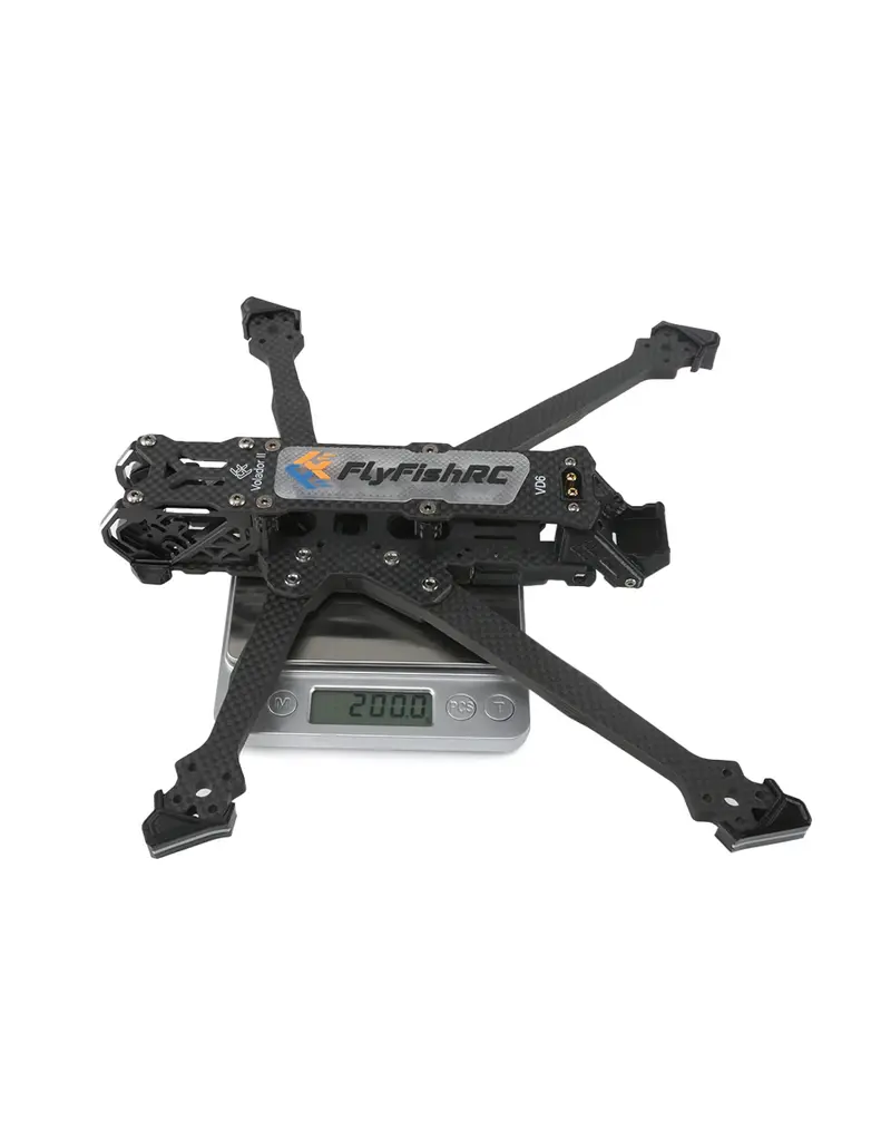 FlyFish FlyFish Volador 2 VD6 Deadcat FPV frame- Zwart