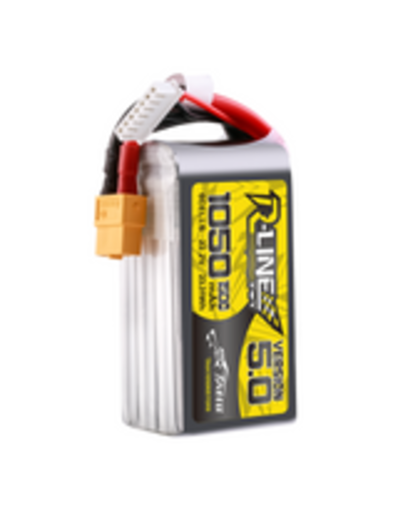 Tattu Tattu R-Line Version 5.0 1050mAh 22.2V 6S1P 150C Lipo Battery Pack with XT60 Plug