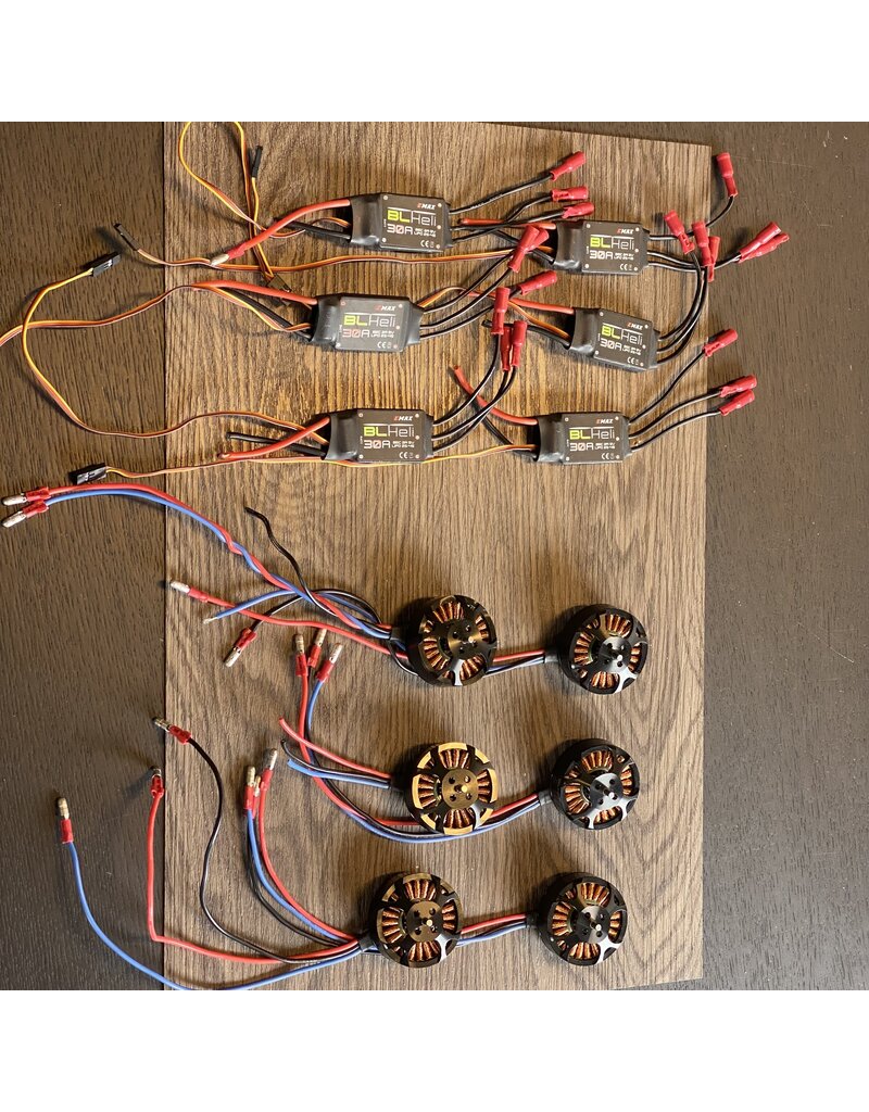 6x Motor en 6x ESC hexacopter kit - gebruikt