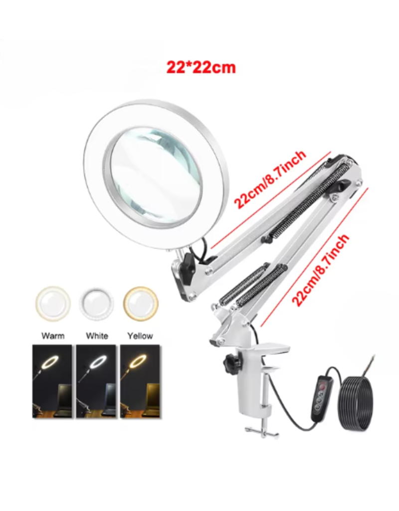 Speeddrones Loeplamp 22CM - Hoge Helderheid - tafelklem met 3 scharnieren