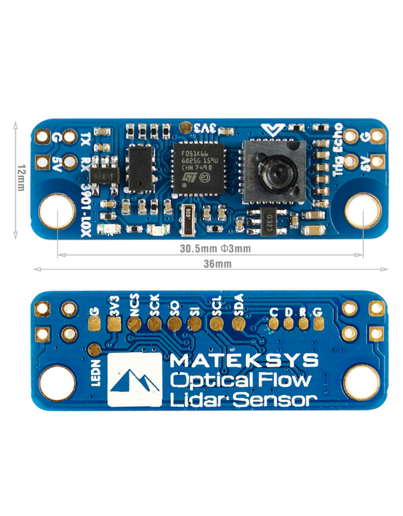 Matek Mateksys optical flow en lidar 3901-L0X