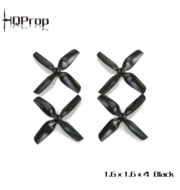 HQProp T1.6x1.6x4B - tinywhoop freestyle/race propellers - zwart